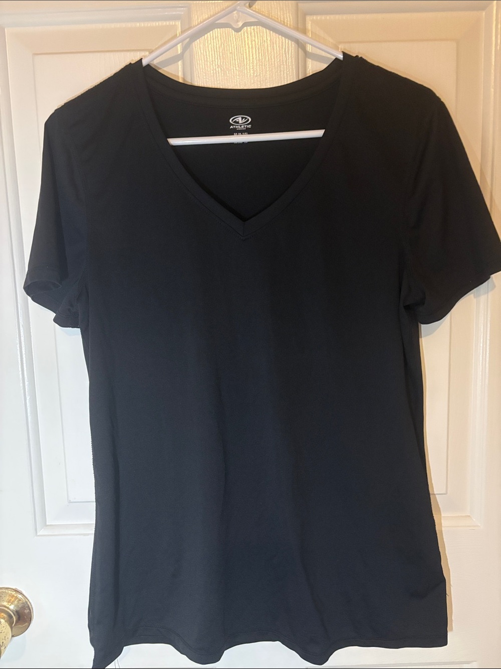 Athletic Works Black V-Neck Short Sleeve Tee